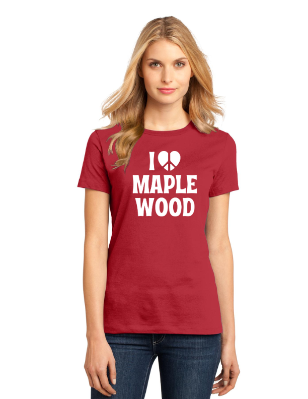 Maplewood Elementary Spirit Wear 2023-24 On-Demand-Premium District Womens Tee I love Logo