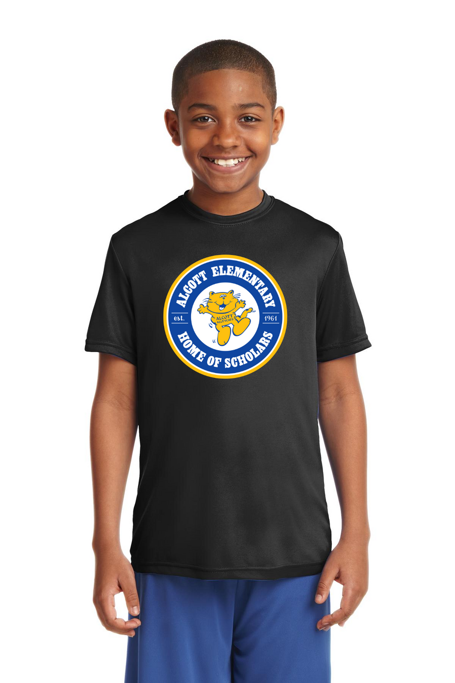 Alcott Elementary Spirit Wear 2023-24 On-Demand-Unisex Dry-Fit Shirt Circle Logo
