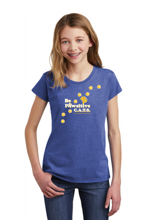 Alcott Elementary Spirit Wear 2023-24 On-Demand-Youth Girls Tee Be Pawsitive Logo