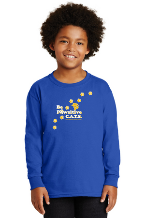 Alcott Elementary Spirit Wear 2023-24 On-Demand-Unisex Long Sleeve Shirt Be Pawsitive Logo