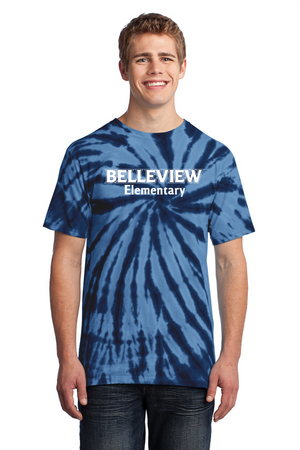 Belleview Elementary Spirit Wear 2023-24 On-Demand-Unisex Tie-Dye Shirt Basic Logo