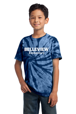 Belleview Elementary Spirit Wear 2023-24 On-Demand-Unisex Tie-Dye Shirt Basic Logo