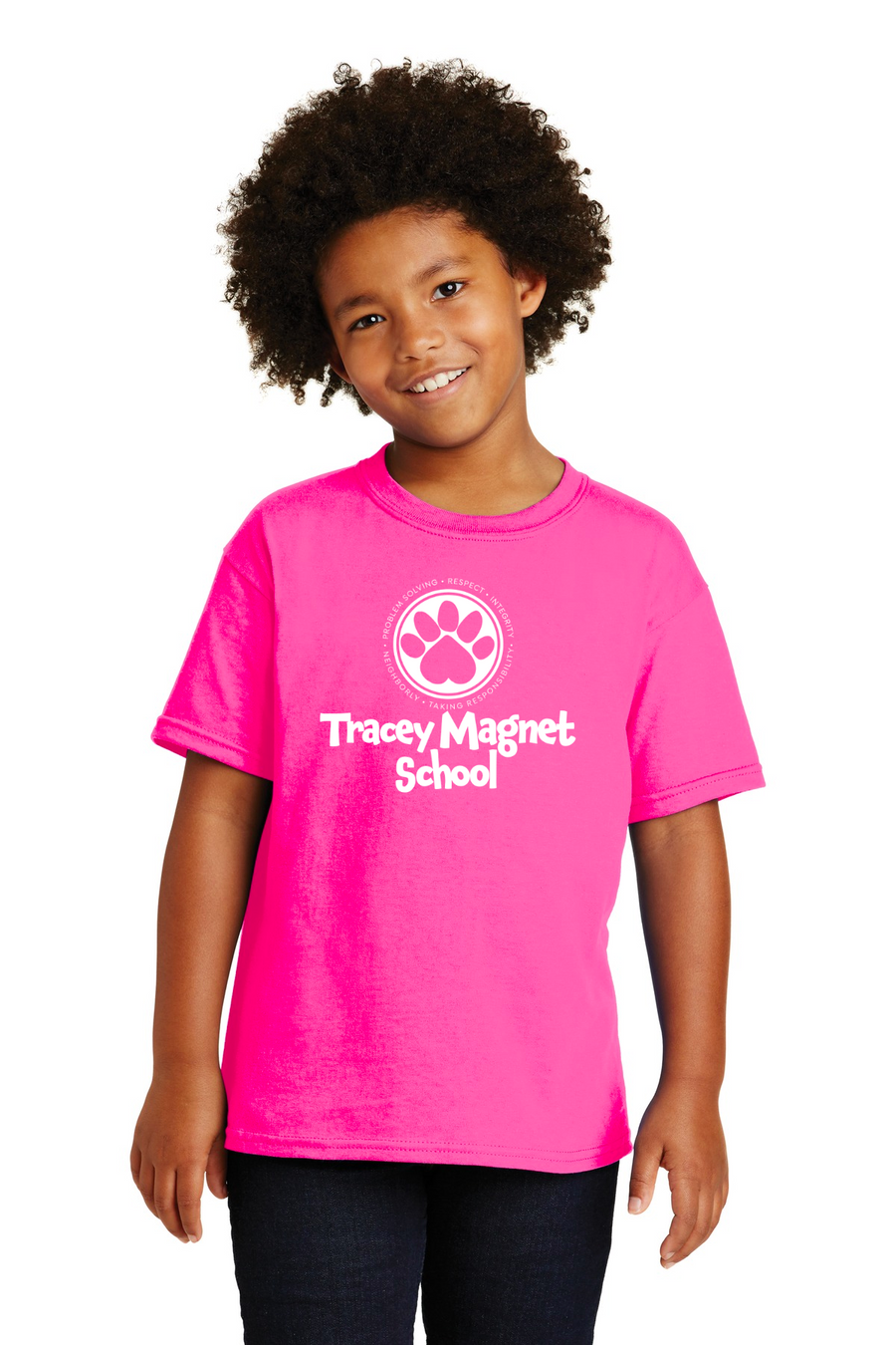 Tracey Magnet Spirit Wear 2023/24 On-Demand-Unisex T-Shirt Tracey Circle Paw Logo