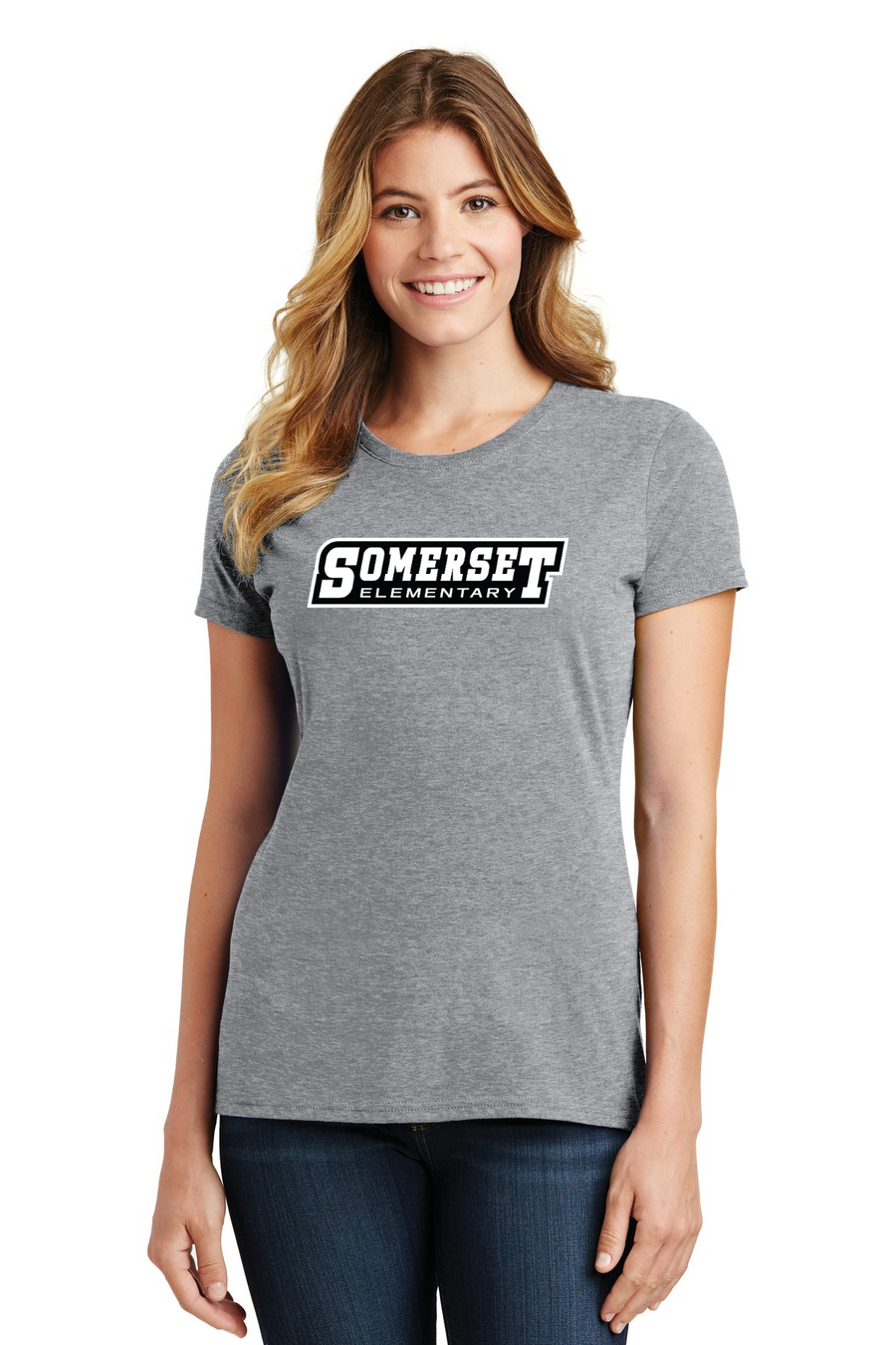 Somerset Elementary Spirit Wear 2023-24 On-Demand-Port and Co Ladies Favorite Shirt Typographic Logo
