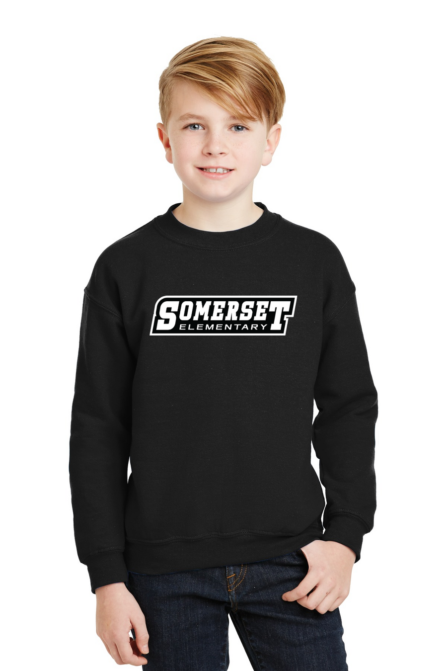 Somerset Elementary Spirit Wear 2023-24 On-Demand-Unisex Crewneck Sweatshirt Typographic Logo