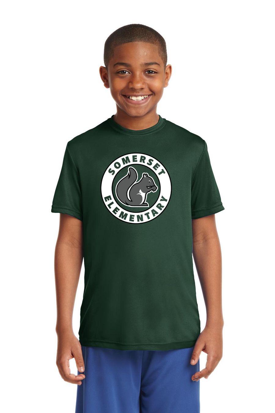 Somerset Elementary Spirit Wear 2023-24 On-Demand-Unisex Dry-Fit Shirt Squirrel Logo