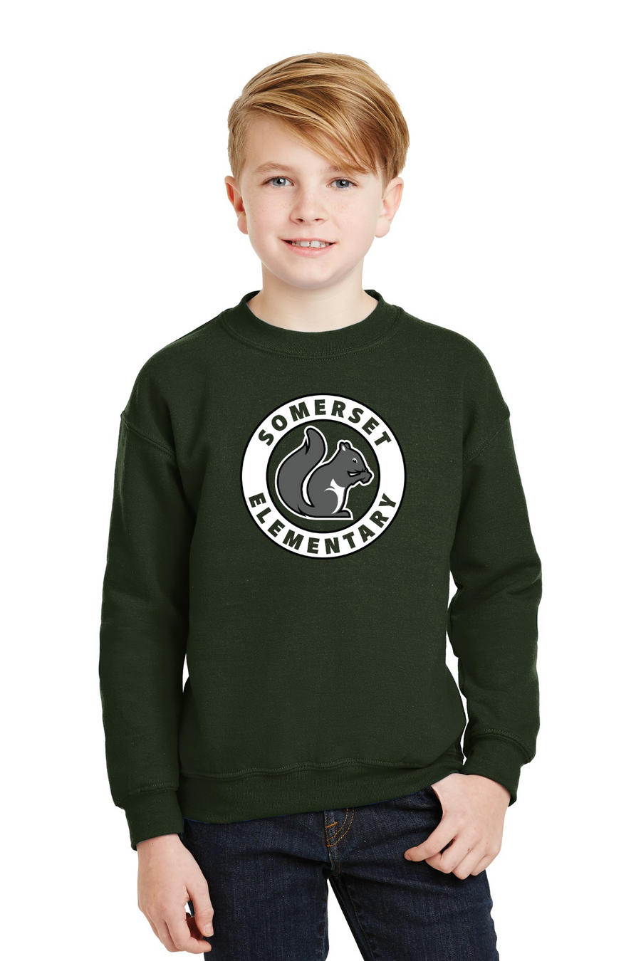 Somerset Elementary Spirit Wear 2023-24 On-Demand-Unisex Crewneck Sweatshirt Squirrel Logo