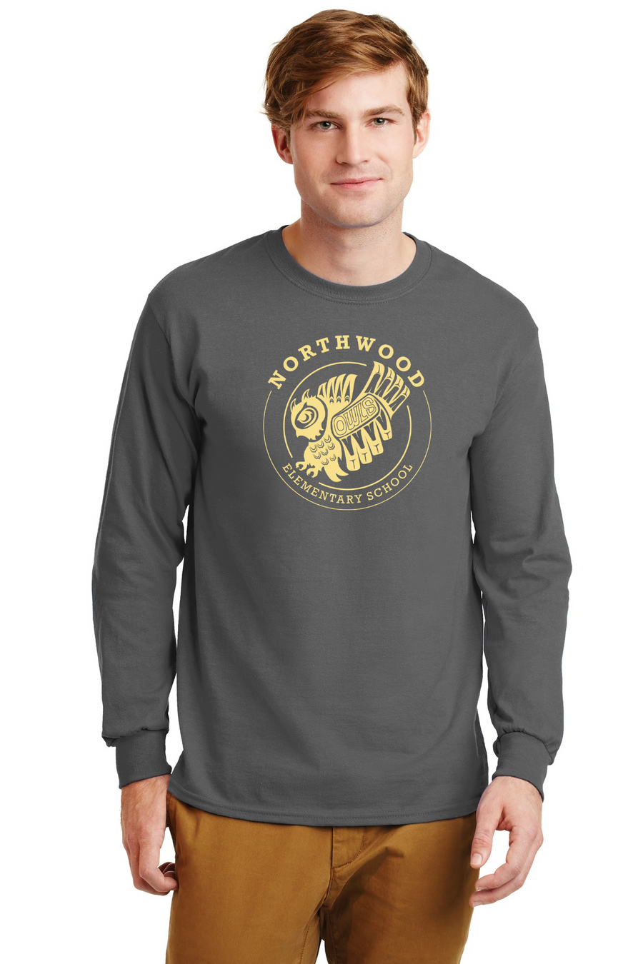 Northwood Elementary Spirit Wear 2023-24 On-Demand-Unisex Long Sleeve Shirt Owl Logo