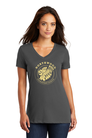 Northwood Elementary Spirit Wear 2023-24 On-Demand-Premium District Womens V-Neck Owl Logo