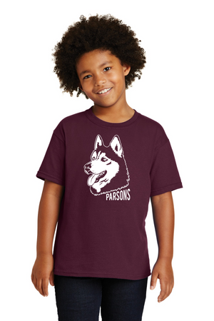 Parsons Memorial Elementary On-Demand-Unisex T-Shirt Husky Mascot Logo