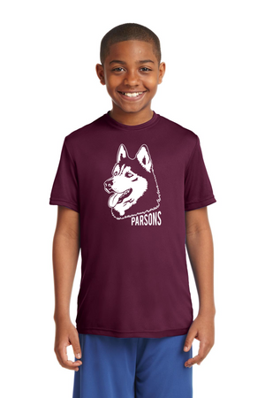 Parsons Memorial Elementary On-Demand-Unisex Dry-Fit Shirt Husky Mascot Logo