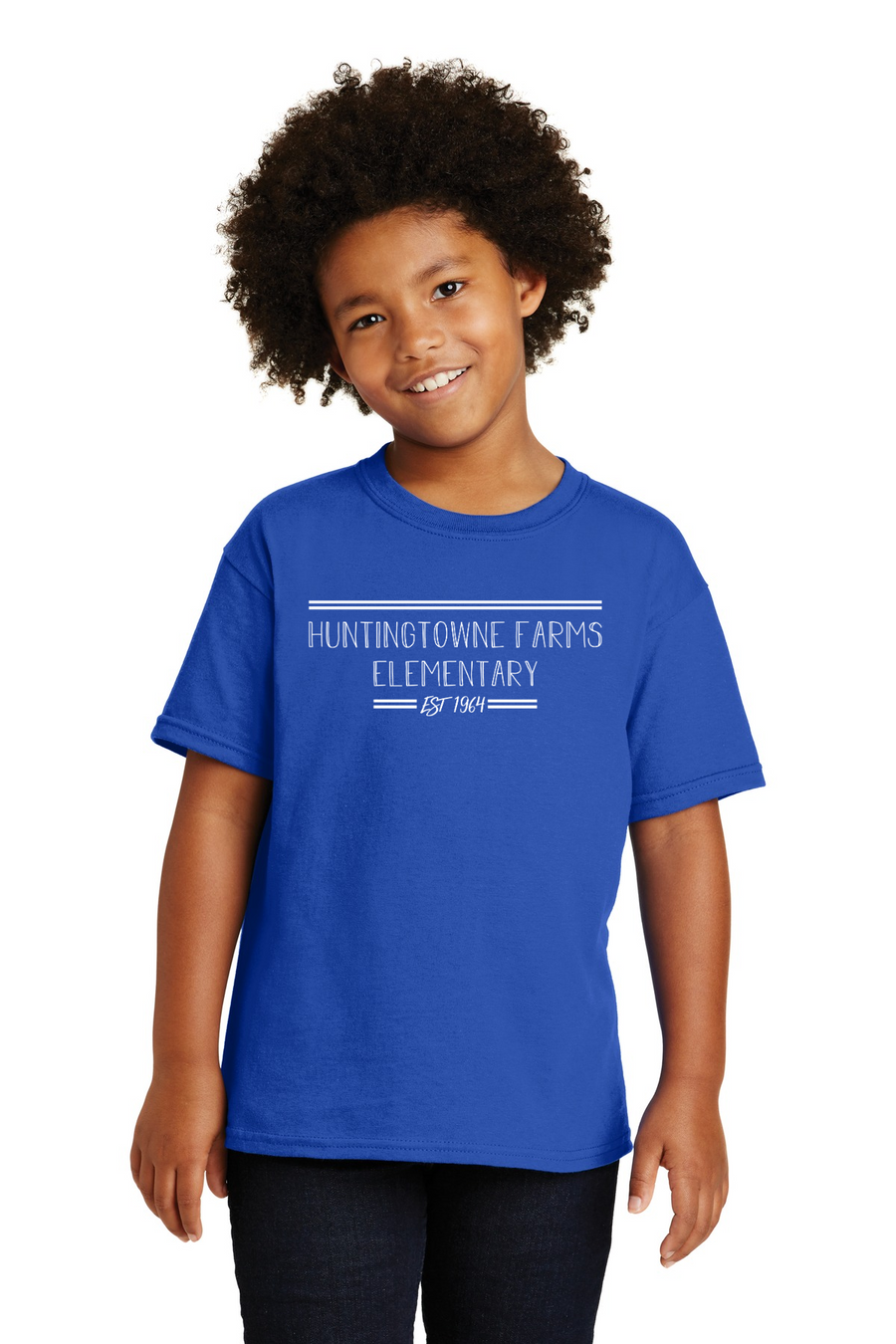 Huntingtowne Farms Elementary Spirit Wear 2023-24 On-Demand-Unisex T-Shirt Typographic Logo