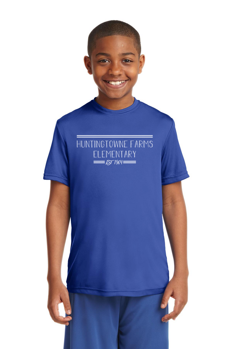 Huntingtowne Farms Elementary Spirit Wear 2023-24 On-Demand-Unisex Dry-Fit Shirt Typographic Logo