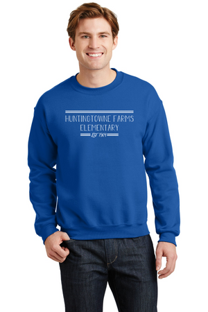 Huntingtowne Farms Elementary Spirit Wear 2023-24 On-Demand-Unisex Crewneck Sweatshirt Typographic Logo