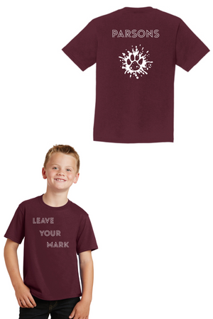 Parsons Memorial Elementary On-Demand-Premium Soft Unisex T-Shirt Leave Your Mark Logo