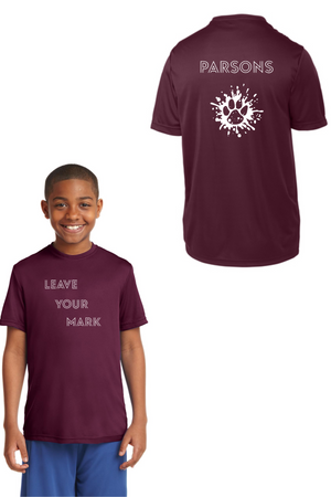 Parsons Memorial Elementary On-Demand-Unisex Dry-Fit Shirt Leave Your Mark Logo