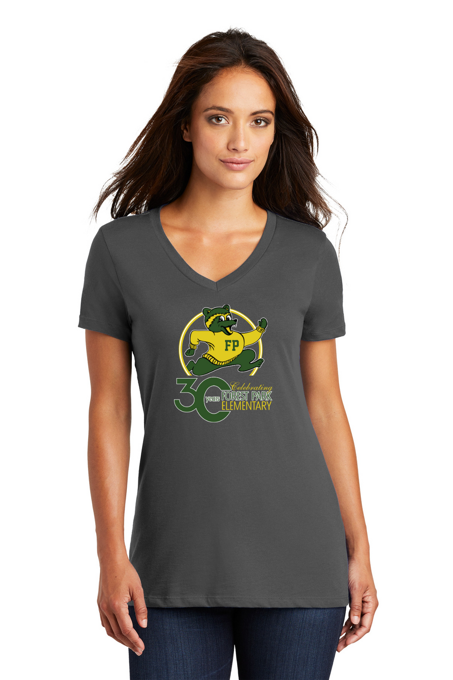 Forest Park Elementary Spirit Wear 2023-24 On-Demand-Premium District Women's V-Neck