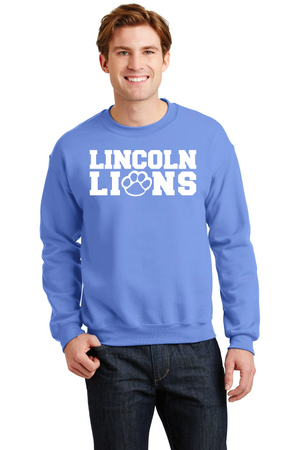 Lincoln Elementary School (Ridgefield Park, NJ) 2023/24 On-Demand-Unisex Crewneck Sweatshirt Lincoln ALL White Logo