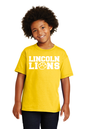 Lincoln Elementary School (Ridgefield Park, NJ) 2023/24-Unisex T-Shirt Lincoln ALL White Logo