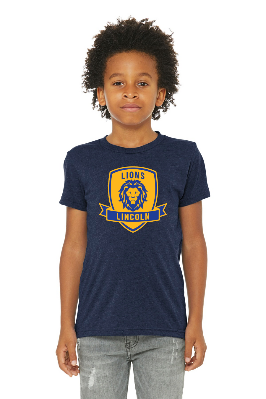 Lincoln Elementary School (Ridgefield Park, NJ) 2023/24-BELLA+CANVAS Triblend Short Sleeve Tee Crest Logo