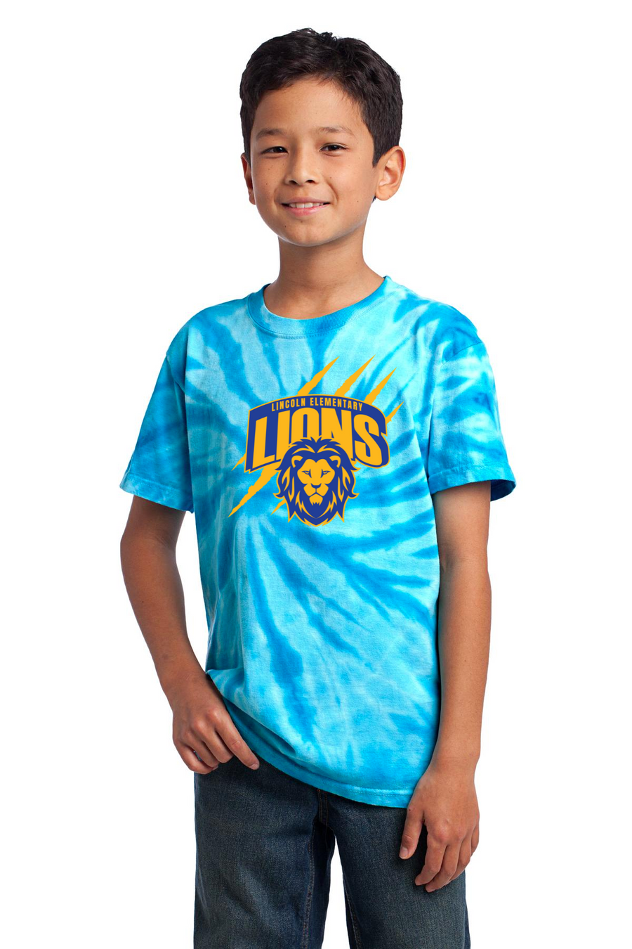 Lincoln Elementary School (Ridgefield Park, NJ) 2023/24-Unisex Tie-Dye Shirt Claw Logo