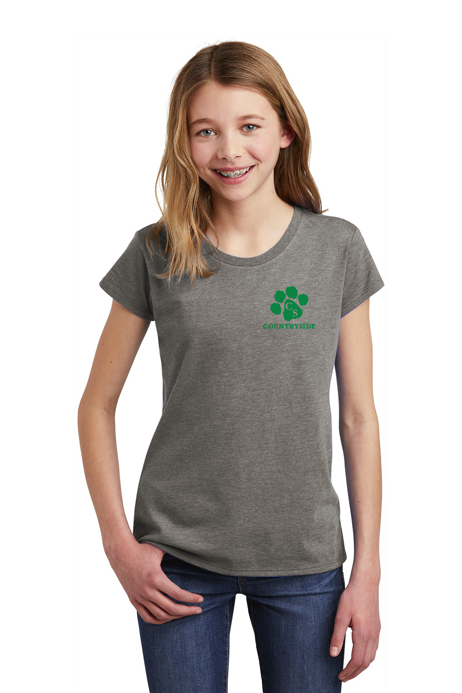 Countryside Elementary Spirit Wear 2023-24 On-Demand-Youth District Girls Tee Left Chest Logo