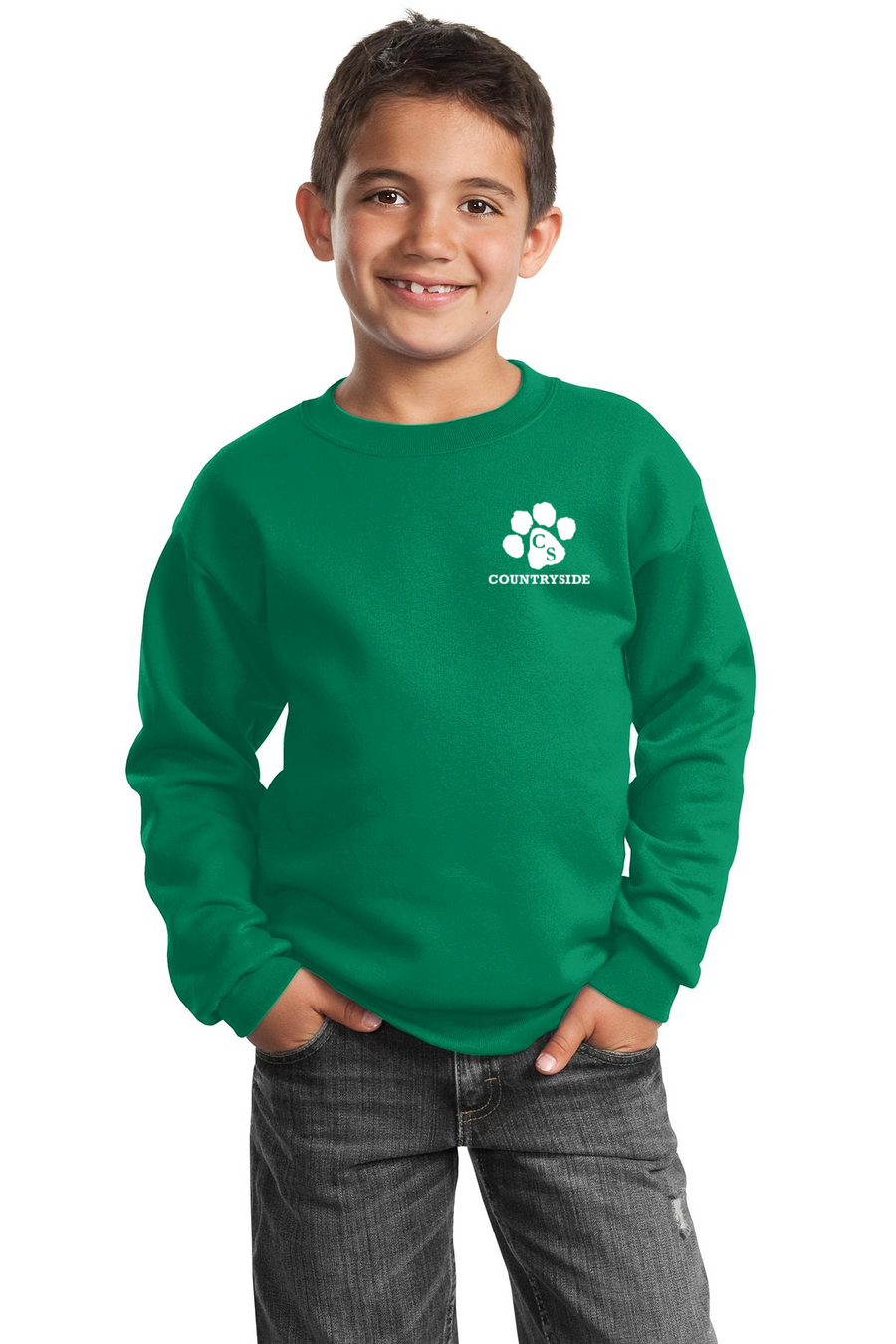 Countryside Elementary Spirit Wear 2023-24 On-Demand-Unisex Crewneck Sweatshirt Left Chest Logo