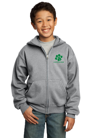 Countryside Elementary Spirit Wear 2023-24 On-Demand-Unisex Full-Zip Hooded Sweatshirt Left Chest Logo