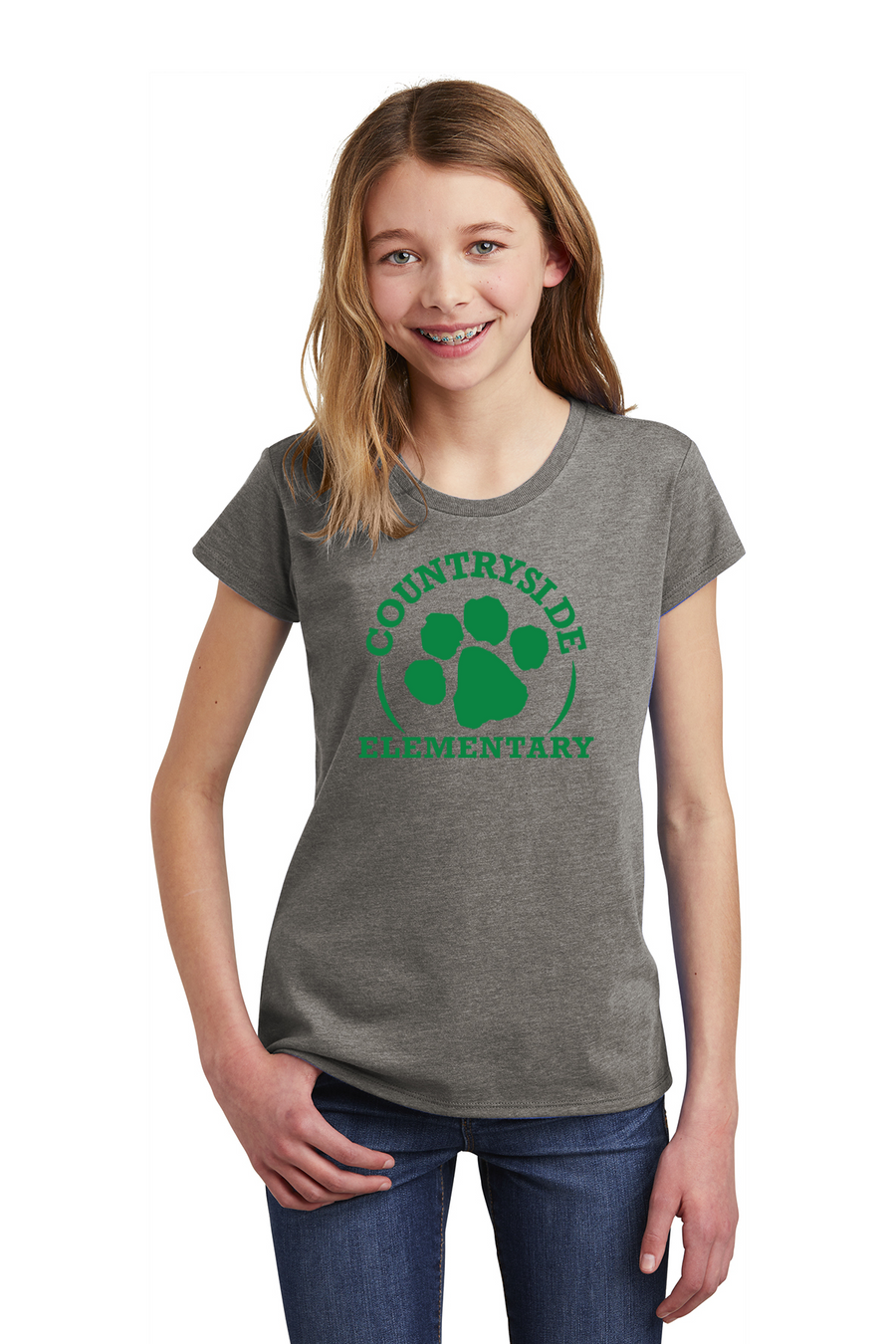 Countryside Elementary Spirit Wear 2023-24 On-Demand-Youth District Girls Tee Circle Logo