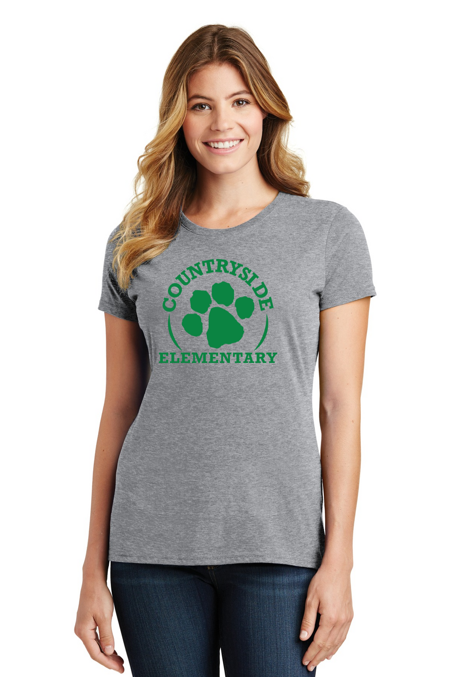 Countryside Elementary Spirit Wear 2023-24 On-Demand-Port and Co Ladies Favorite Shirt Circle Logo