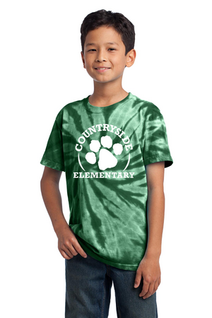 Countryside Elementary Spirit Wear 2023-24 On-Demand-Unisex Tie-Dye Shirt Circle Logo