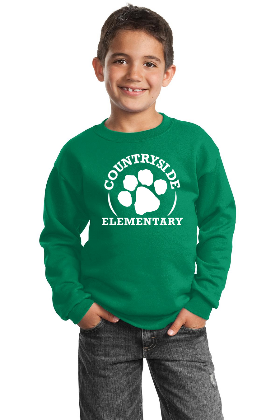 Countryside Elementary Spirit Wear 2023-24 On-Demand-Unisex Crewneck Sweatshirt Circle Logo