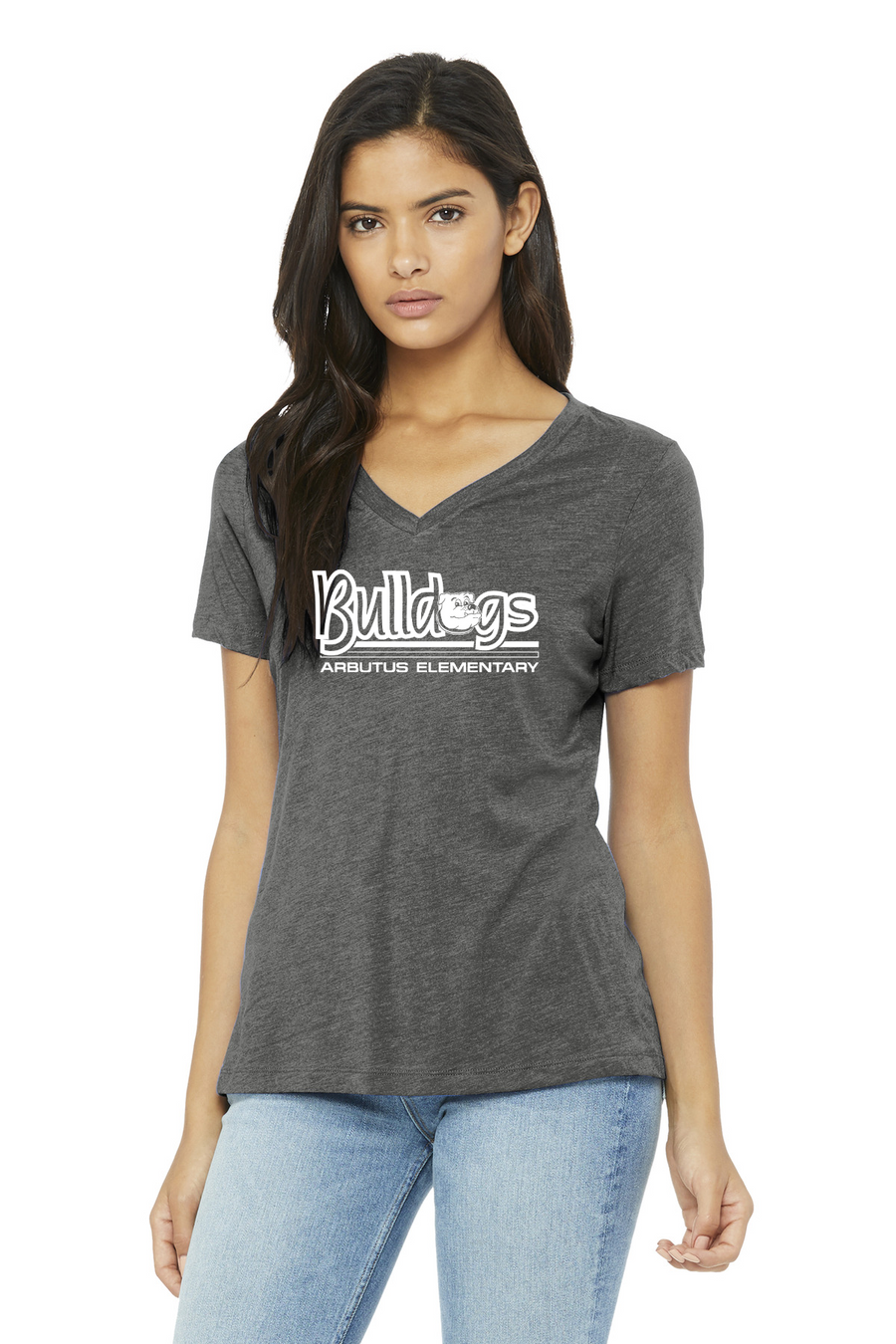 Arbutus Elementary Spirit Wear 2023-24 On-Demand-BELLA CANVAS Women's Relaxed Triblend V-Neck Tee