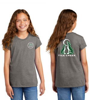 Tice Creek Spirit Wear 2023-24 On-Demand-Youth District Girls Tee Front/Back Logo