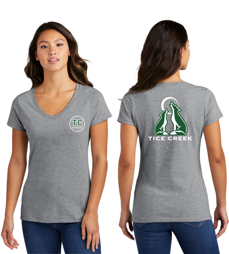 Tice Creek Spirit Wear 2023-24 On-Demand-Port and Co Ladies V-Neck Front/Back Logo