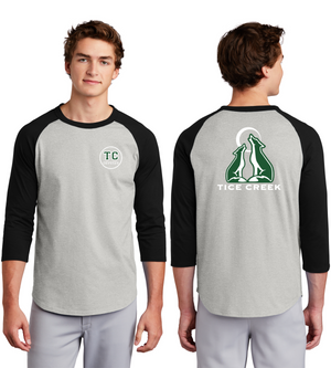 Tice Creek Spirit Wear 2023-24 On-Demand-Unisex Baseball Tee Front/Back Logo