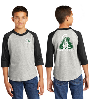 Tice Creek Spirit Wear 2023-24 On-Demand-Unisex Baseball Tee Front/Back Logo