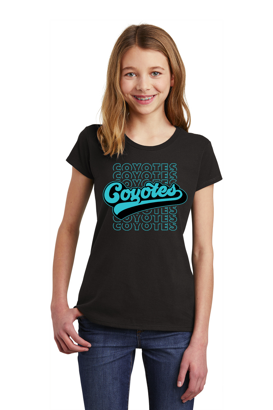 Rivera Elementary Spirit Wear 2023/24 On-Demand-Youth District Girls Tee Typographic Logo