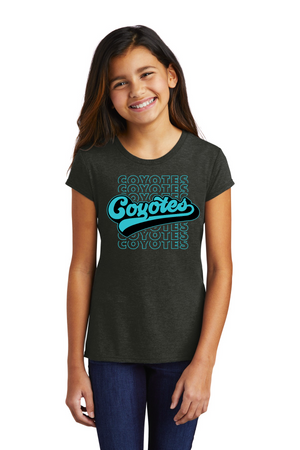 Rivera Elementary Spirit Wear 2023/24-Youth District Girls Tri-Blend Tee Typographic Logo