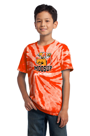 Moosup Elementary School Spirit Wear 2023-24 On-Demand Store-Unisex Tie-Dye Shirt Circle Logo