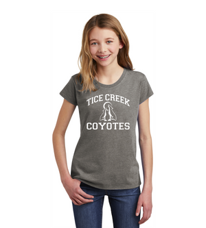 Tice Creek Spirit Wear 2023-24 On-Demand-Youth District Girls Tee Typographic Logo