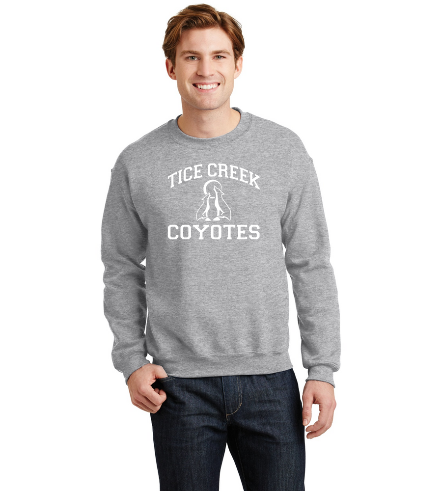Tice Creek Spirit Wear 2023-24-Unisex Crewneck Sweatshirt Typographic Logo