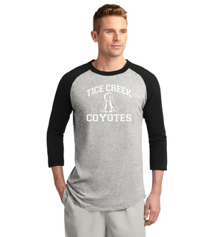 Tice Creek Spirit Wear 2023-24 On-Demand-Unisex Baseball Tee Typographic Logo