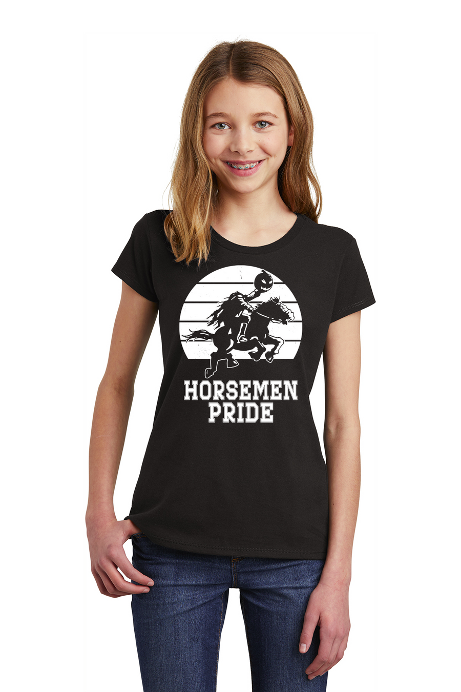 Sleepy Hollow Horsemen PTA 2023/24 Spirit Wear On-Demand-Youth District Girls Tee