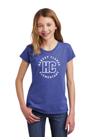 Harvey Clarke Elementary 2023-2024-Youth District Girls Tee HC Circle Logo