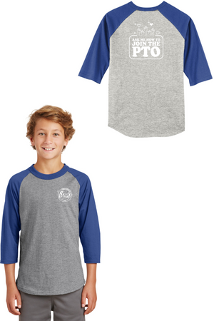 Timber Ridge Elementary Spirit Wear 2023/24 On-Demand-Unisex Baseball Tee PTO Logo