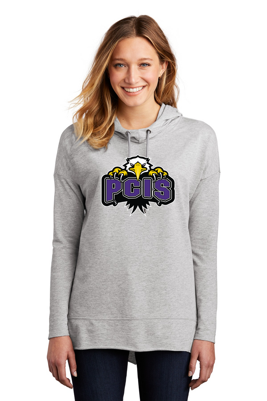 Plymouth Community Intermediate Spirit Wear 2023 On-Demand-District Women's Featherweight French Terry Hoodie Falcon Logo