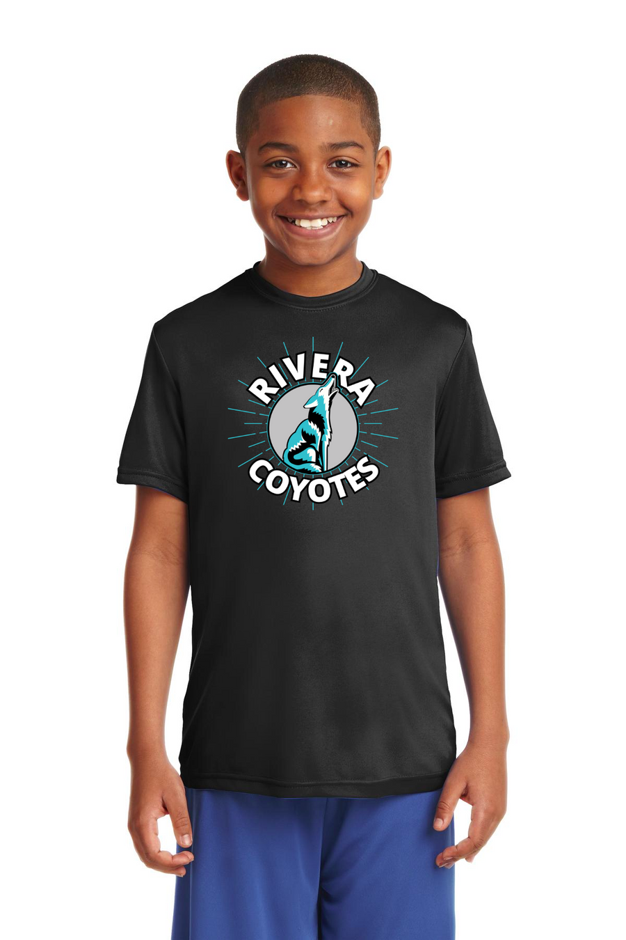 Rivera Elementary Spirit Wear 2023/24-Unisex Dry-Fit Shirt Circle Mascot Logo