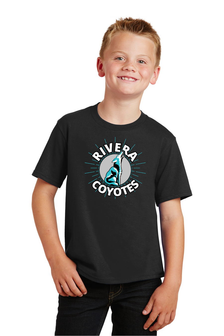 Rivera Elementary Spirit Wear 2023/24 On-Demand-Premium Soft Unisex T-Shirt Circle Mascot Logo