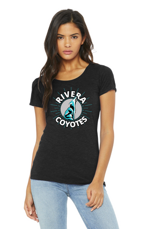 Rivera Elementary Spirit Wear 2023/24-BELLA CANVAS Womens Triblend Short Sleeve Tee Circle Mascot Logo